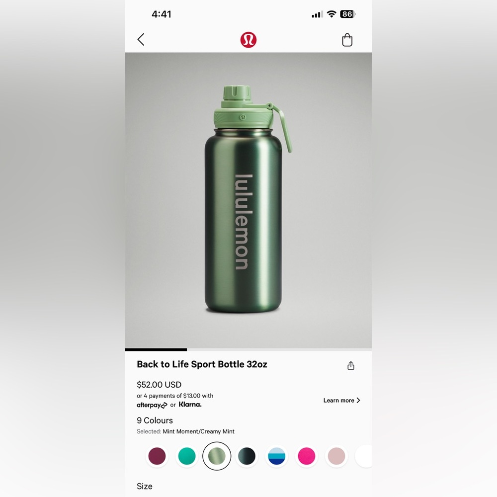 Lululemon water bottle